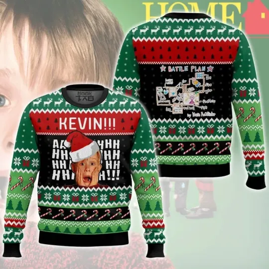 Discover Kevin Ahh Home Alone Ugly Christmas Sweater