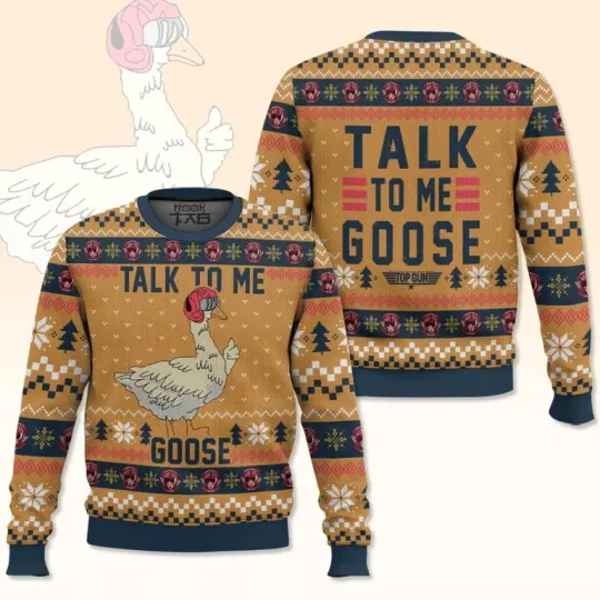 Discover Talk To Me Goose Top Gun Ugly Christmas Sweater