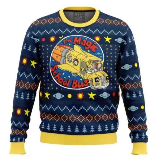 Discover The Magic School Bus Ugly Christmas Sweater Gift For Fans