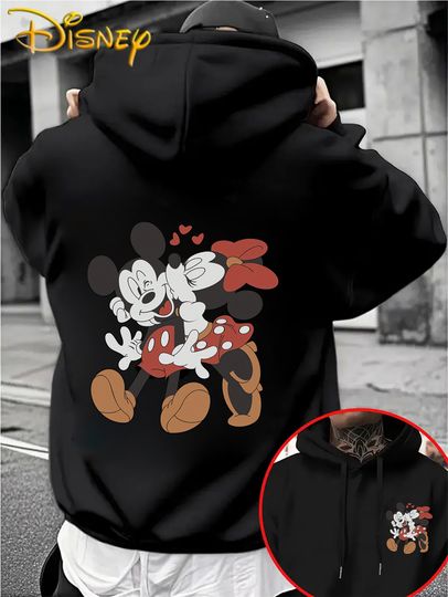 Discover Disney Mickey Mouse Men's Hoodie Autumn Winter Casual Unisex Pullover Sweatshirt Tracksuit Clothing Hoody Oversized Streetwear