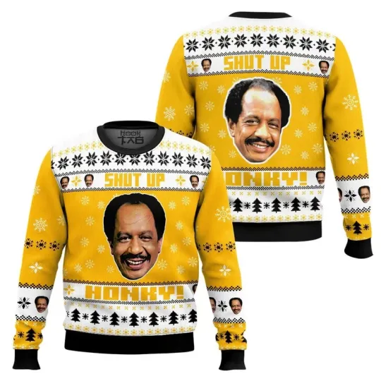 Discover The Jeffersons George Jefferson Shut Up Honkey Ugly Christmas Sweater