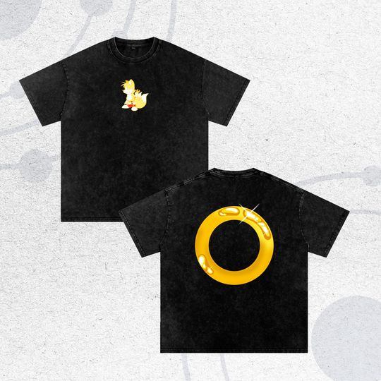 Acid Wash Sonic the Hedgehog Oversized T-Shirt