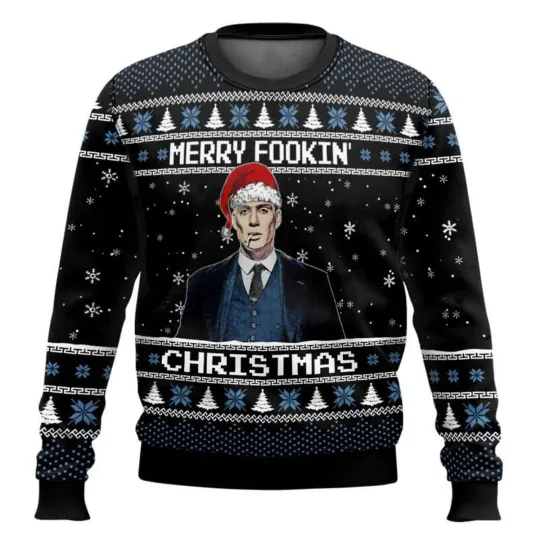 Discover Peaky Blinders Merry Fookin’ Christmas Ugly Sweater