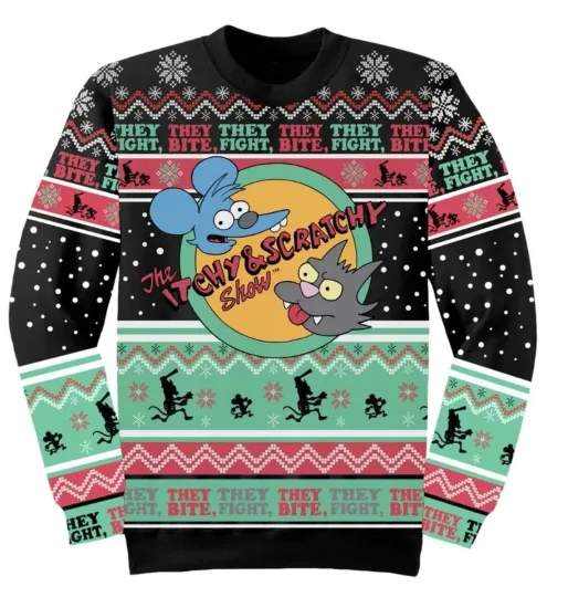 Discover Itchy & Scratchy Ugly Sweater