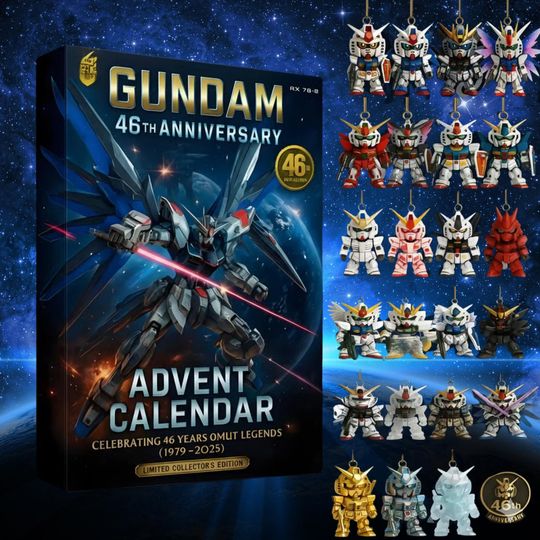 Gundam Advent Calendar, 24 Day Christmas Countdown, Christmas Ornament, Gundam Ornaments, Christmas Gift, Gift for Kids, Gundam Keychain