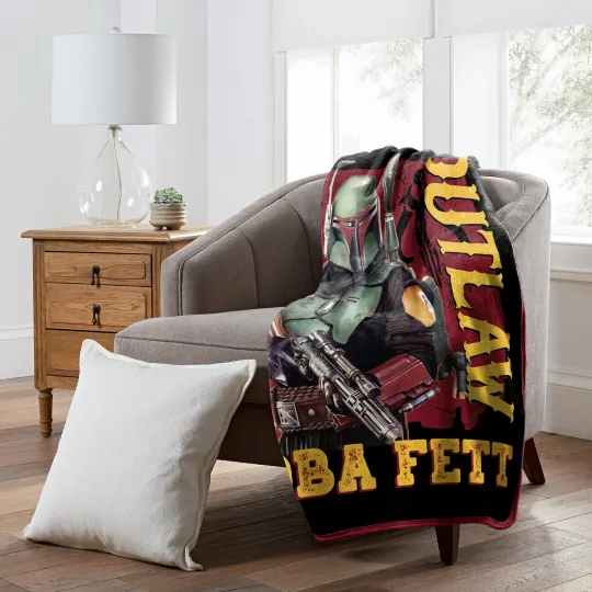 Northwest Star Wars Boba Fett Rebel Silk Touch Sherpa Throw Blanket