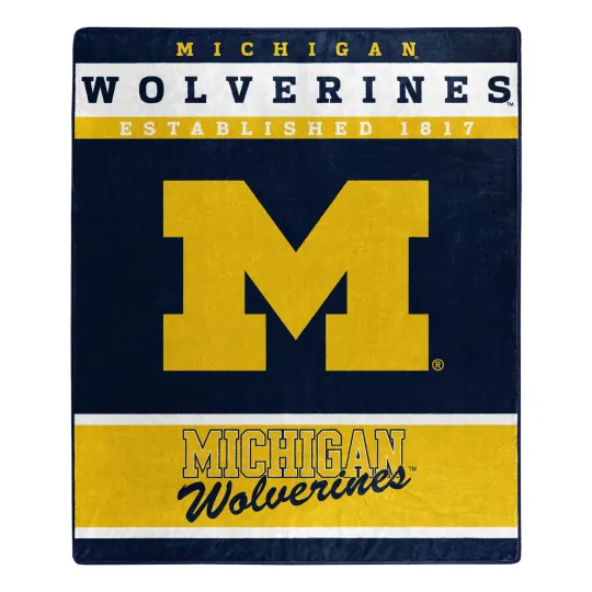 Northwest Michigan Wolverines Raschel Throw Blanket