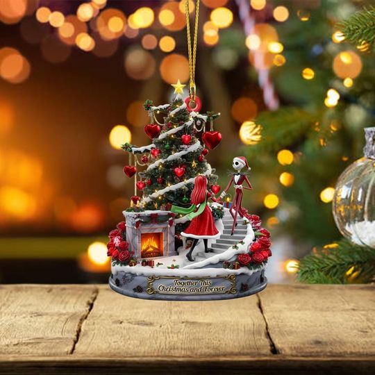 Discover Christmas Tree with Cats Acrylic Ornament, Cute Disney Holiday Decoration, Cat Climbing Christmas Tree Ornament