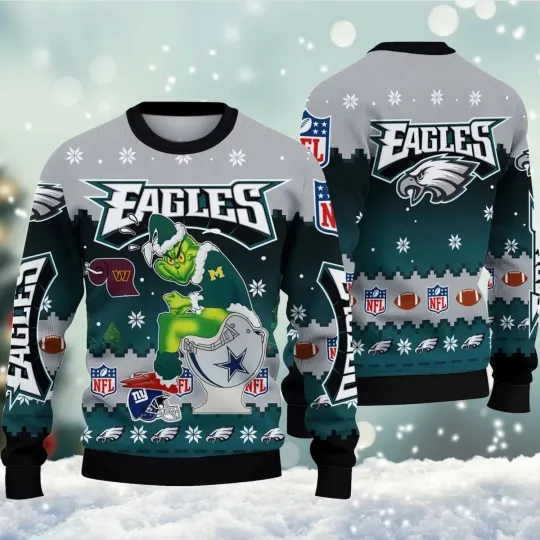 Discover Funny funny character Eagles Christmas Ugly Sweater
