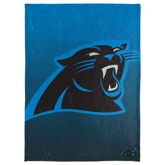 football Carolina Panthers Gradient Micro Raschel Throw Blanket