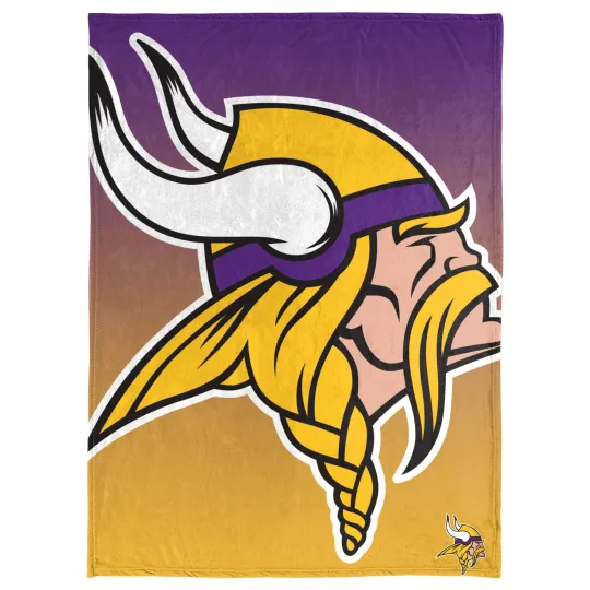 football Minnesota Vikings Gradient Micro Raschel Throw Blanket