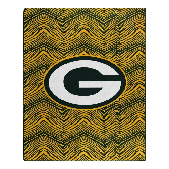 Discover Zubaz X Northwest football Green Bay Zubified Raschel Throw Blanket
