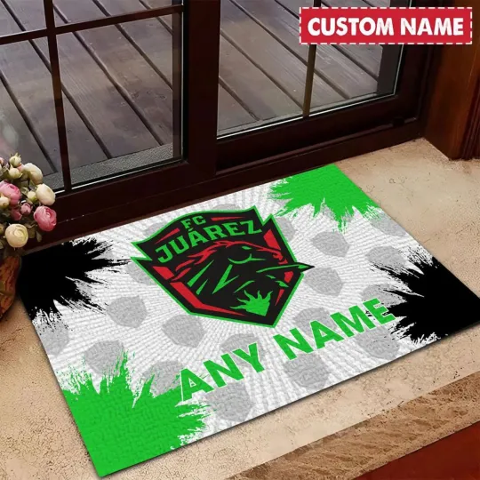 Discover Personalized LIGA MX FC Juarez Doormat, Garage Rug, Welcome Mat, Carpet Rug