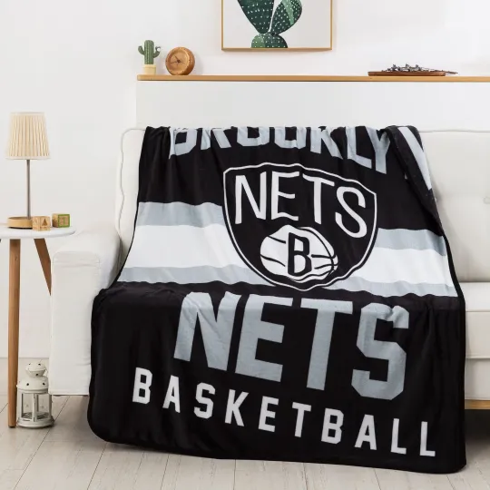 Northwest Brooklyn Nets "Singular" Silk Touch Throw Blanket