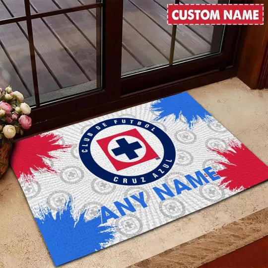 Discover LIGA MX Cruz Azul Special Doormat, Garage Rug, Welcome Mat, Carpet Rug