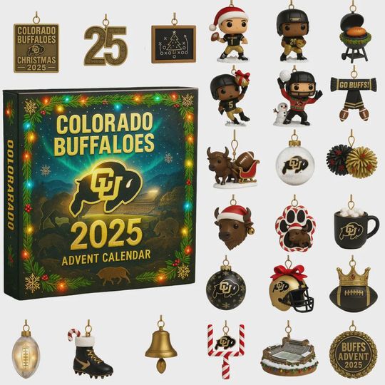 Discover Colorado Buffaloes Advent Calendar 2025 | 24 Days of Ralphie Icon & NCAA Football Ornaments | CU Alumni Gift Set