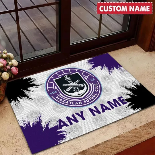 Discover Personalized LIGA MX Mazatlan F.C Doormat, Garage Rug, Welcome Mat, Carpet Rug