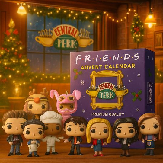 Friends Advent Calendar 2025 | 24 Days of Central Perk & Iconic Character Ornaments | Classic TV Show Collector Gift Set