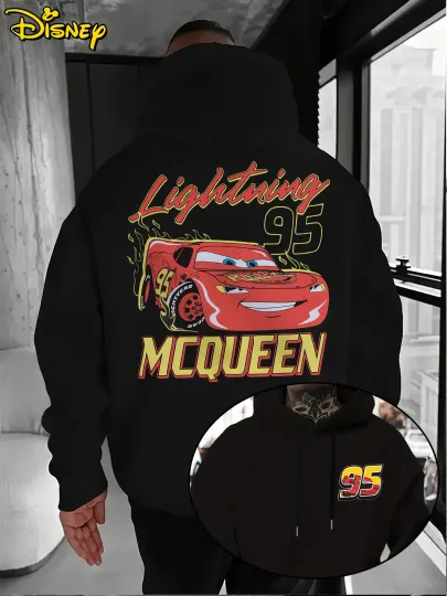 Discover 2025 Disney Cars Lightning McQueen Hoodie Loose Hoodie Sweatshirt Birthday Gift for Disney Pixar Cars Fans
