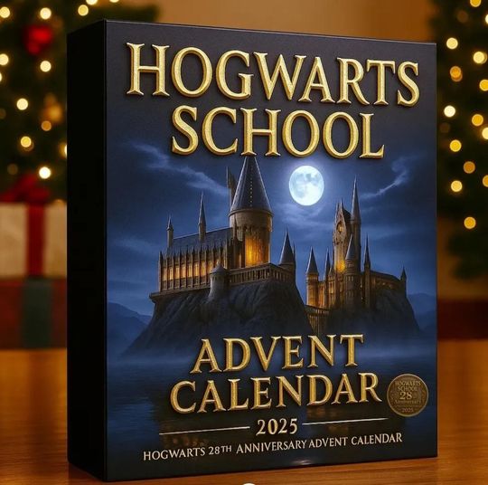 Hogwarts School Advent Calendar 2025 | 24 Days of Castle & Wizarding World Ornaments | Harry Potter Fan Collector Gift