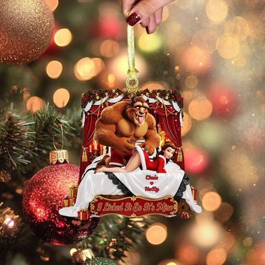 Discover Beauty and the Beast Christmas Ornament, Couple Romantic Disney Lovers Decoration