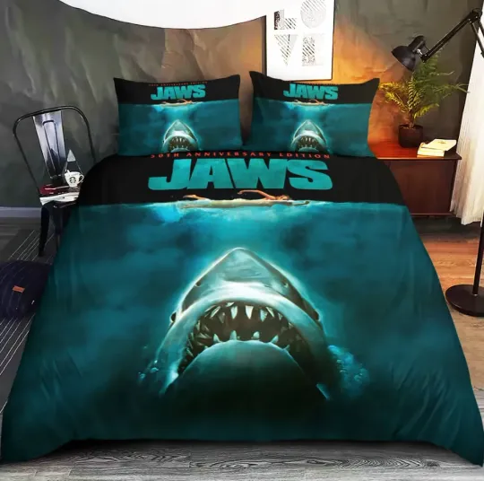 Discover Jaws 50Th Anniversary Bedding Set