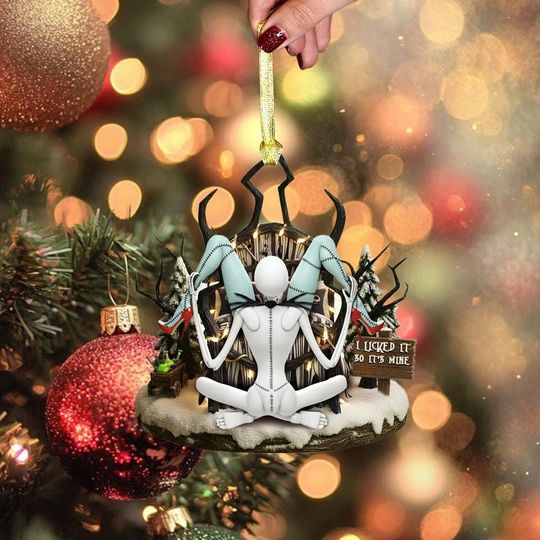 Personalized Nightmare Before Christmas Ornament, Couple First Christmas Gift, Till Death Couple Keepsake