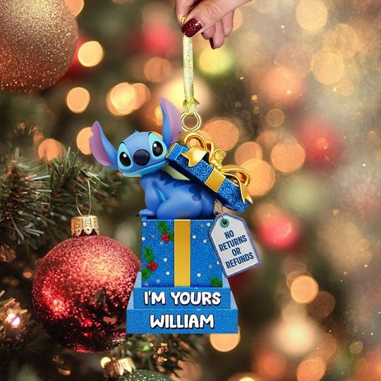 Discover Custom Disney Stitch Christmas Ornament - Lilo and Stitch Character Decor for Holiday Tree