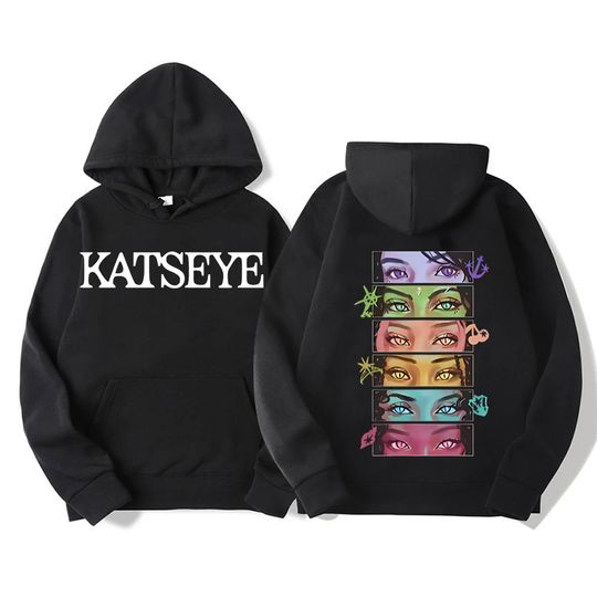 Korean Girl Group KATSEYE Graphics Hoodie Men Women 2025 Manga Style vintage Fashion streetwear Long Sleeve Sweatshirts
