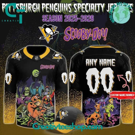 Discover Personalized Pittsburgh Penguins x Scooby-Doo Night 2025 Hockey Shirt Men's
