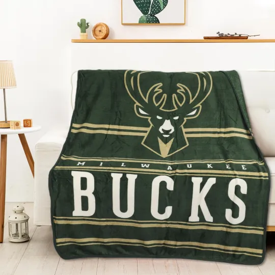 Northwest Milwaukee Bucks Dual Vision Silk Touch Throw Blanket, Christmas Gift