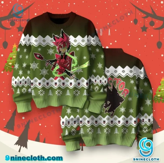 Discover Hazbin Hotel Alastor Ugly Christmas Sweater