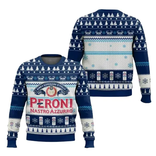 Discover Peroni Nastro Azzurro Ugly Christmas Sweater