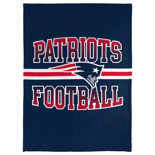 Discover football New Engllannd Stripe Micro Raschel Plush Throw Blanket, Christmas Gift