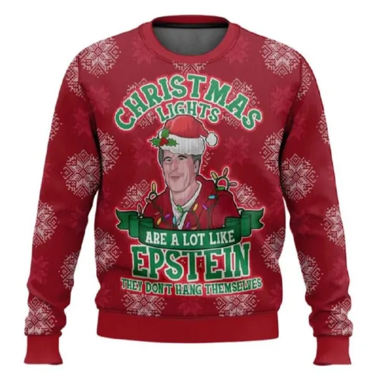 Discover Christmas Lights Are A Lot Like Epstein Ugly Christmas Sweater