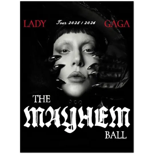 Discover Ld ga The Mayhem Ball Tour 2025 2026 Music Concert Poster