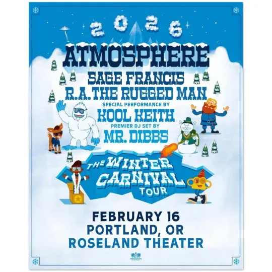 Atmosphere Winter Carnival Tour 2026 Portland Roseland Poster