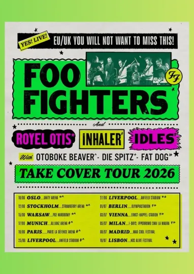 Discover FF Band Fighters European Tour 2026 A4 Poster Print