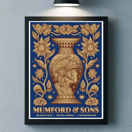 Mumford And Sons Copenhagen Denmark 2025 Event Poster At Royal Arena On Nov 8