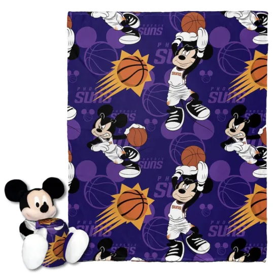 Discover Northwest NBA Phoenix Suns Micky Mouse Hugger Pillow & Throw Blanket, 40X50