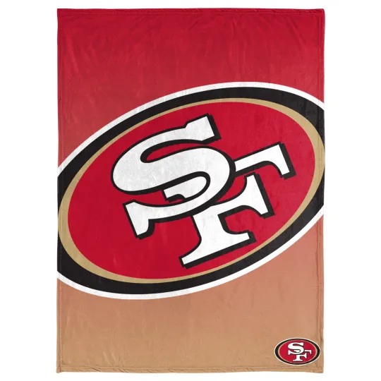 football San Francisco Gradient Micro Raschel Throw Blanket, Christmas Gift