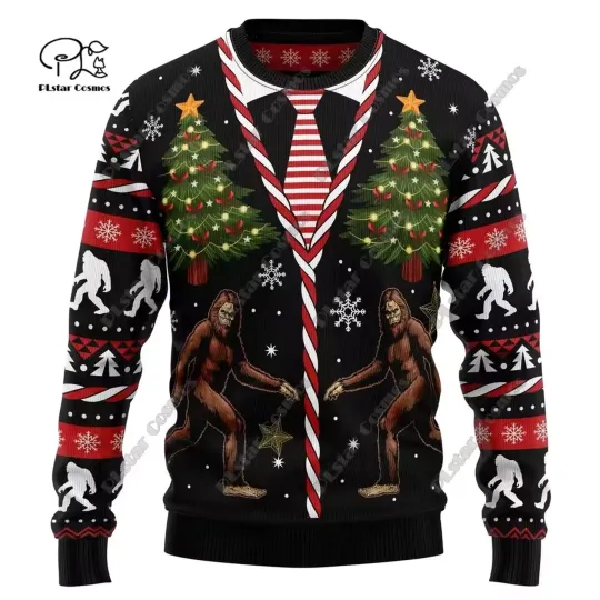 Discover Bigfoot Christmas Ugly Christmas Sweater