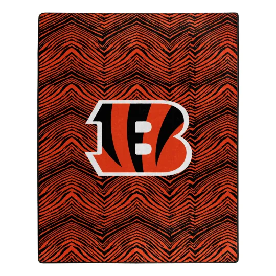 Discover Zubaz X Northwest football Cincinnati Bengals Zubified Raschel Throw Blanket