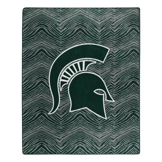 Discover Zubaz by Northwest NCAA Zubified Raschel Throw Blanket, Michigan State Spartans