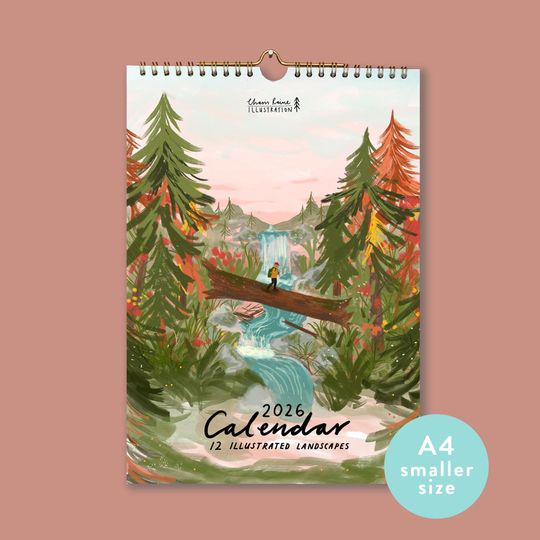 Discover 2026 Illustrated Nature Calendar A4