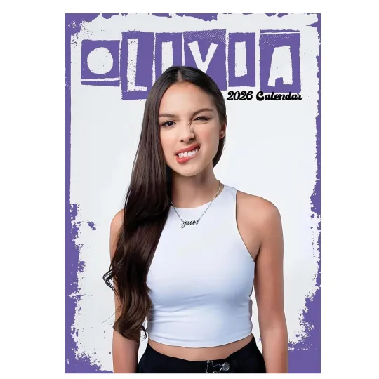 Discover Olivia Rodrigo 2026 Calendar, Month To View A3 Wall Calendar