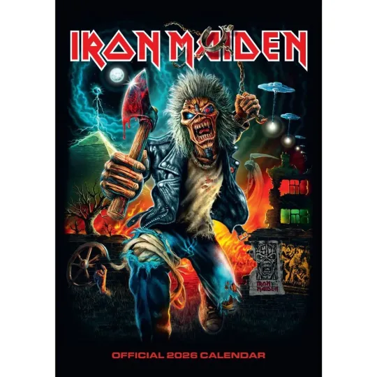 Discover 2026 Calendar Iron Maiden Month to View A3 Calendar Official Product