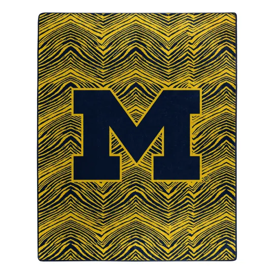 Zubified Raschel Throw Blanket, Michigan Wolverines, Gift For Fan, Christmas Gift