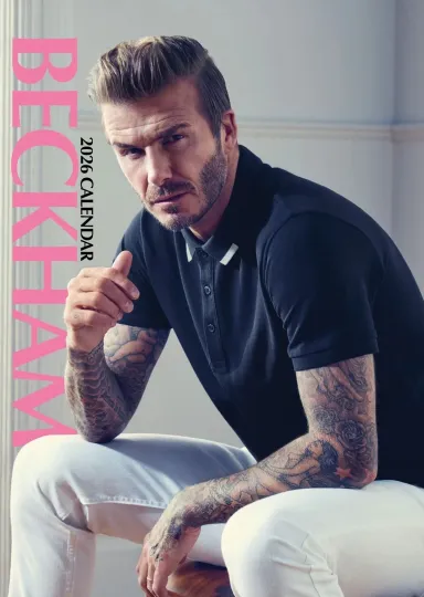 Discover David Beckham CALENDAR 2026 LARGE A3 SIZE WALL NEW SEALED + FREE UK POSTAGE