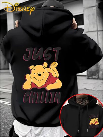 Discover New Disney The Pooh Pattern Men's Hoodie Autumn/Winter Men's and Women's Casual Pullover Sweatshirt Sportswear Hoodie